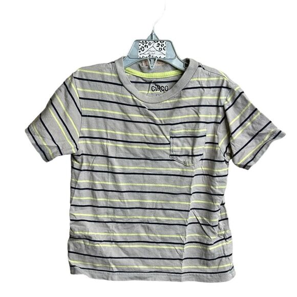 5 for $25🔥XS (4/5) Boys Circo Striped Grey T-Shirt - Picture 1 of 5